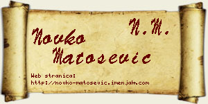 Novko Matošević vizit kartica